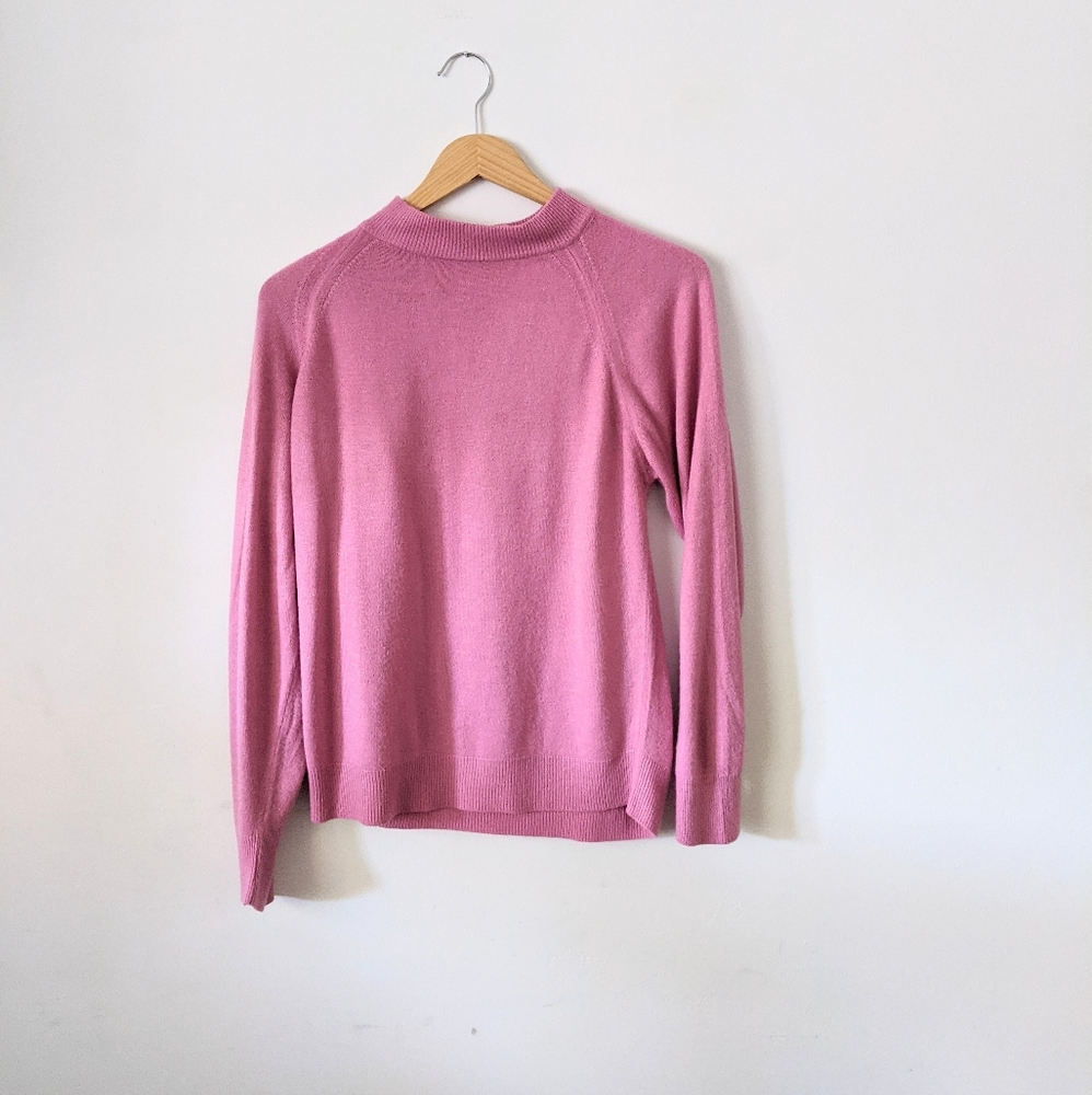 Vintage Mock Neck Pullover Knit Sweater